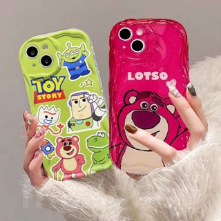 Casing for iPhone 14 Pro Max 13 12 11 ProMax X XS XR 7 8 6 6S Plus SE 2020 Cute Cartoon Strawberry Bear Lotso TOY Story Alien Fine Hole Airbag Anti-fall Soft Phone Case 1NY 10