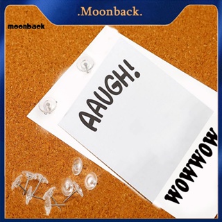 &lt;moonback&gt; หมุดหัวแม่มือ พลาสติกใส 100 ชิ้น สําหรับสํานักงาน โรงเรียน เอกสาร