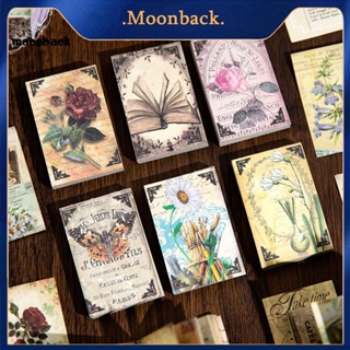 &lt;moonback&gt; แผ่นแพทช์ ลายดอกไม้ สไตล์วินเทจ เป็นมิตรกับสิ่งแวดล้อม สําหรับตกแต่งสมุดภาพ งานศิลปะ