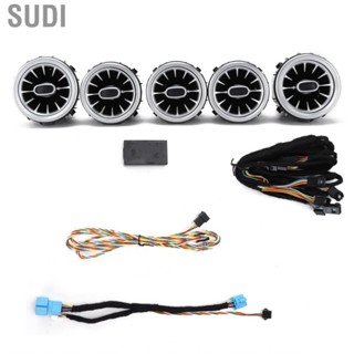 Sudi 5pcs 64 Color Car Front  Turbine Air Vent Outlet Ambient Light Kit for Mercedes-Benz C GLC-Class W205 X253 2019-2021