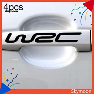 Skym* สติกเกอร์ ลายตัวอักษร WRC มีกาวในตัว สําหรับติดมือจับประตูรถยนต์ 4 ชิ้น ต่อชุด