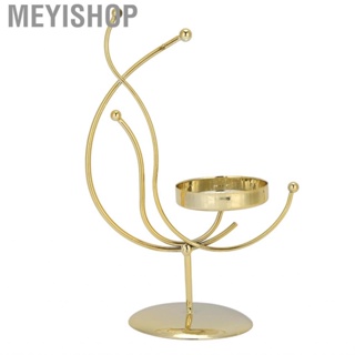 Meyishop Aroma Burner  Candlestick Holder  Stress Gold Improve Sleep Quality Metal for Yoga Hall Bedroom Meditation Room