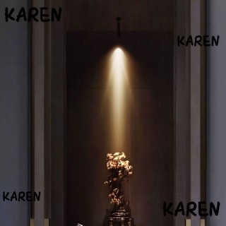 Karen โคมไฟเพดาน LED 3 5 7W คุณภาพสูง สีขาวอบอุ่น 360° โคมไฟเพดาน หมุนได้ สําหรับตกแต่งห้องนั่งเล่น