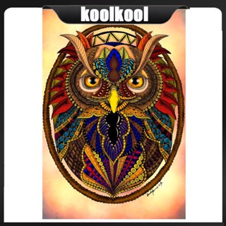 Kool ชุดงานปักครอสติชเม็ดบีด ทรงเพชร รูปนกฮูก 5D DIY สําหรับตกแต่งบ้าน