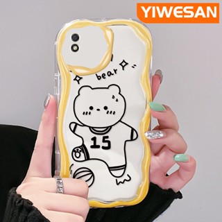 เคสโทรศัพท์มือถือแบบนิ่ม ใส กันกระแทก ลายหมีแฮปปี้ สีครีม แฟชั่น สําหรับ Xiaomi Redmi 9C NFC Redmi 9A 9i A1 A2 POCO C31