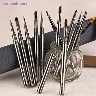Newsandthen1 1 ชิ้น แปรงเพ้นท์เล็บ ไลเนอร์ แปรงลาย ป๊อปปิ้ง แปรงยูวีเจล ต่อขยาย วาดภาพ ปากกาแกะสลัก เครื่องมือทําเล็บ DIY ดี
