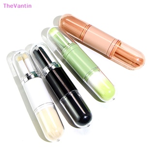 Thevantin 4 In 1 แปรงแต่งหน้า ยืดหดได้ แบบพกพา เดินทาง ชุดแปรงแต่งหน้า อายแชโดว์ แป้งฝุ่น มินิ แปรงแต่งหน้า เครื่องมือความงาม สินค้าดี