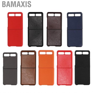 Bamaxis Phone Leather Case  Easy Access Dustproof Wear Resistant Cover for Z Flip Mobile