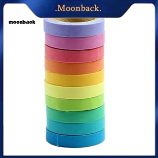 &lt;moonback&gt; 10 ชิ้น วาชิ กระดาษ สมุด สติกเกอร์ตกแต่ง กําบังเทปกาว ลูกกลิ้ง