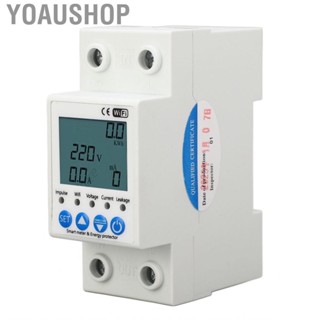 Yoaushop Leakage Protection Device Simple Wiring Smart Circuit Breaker APP  AC220V 63A Timer Function for Shopping Mall