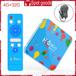 Win กล่องรับสัญญาณทีวี 4GB 32 128GB H96 Mini สําหรับ Android 9 0 Smart TV Box H6 Quad Core 6K Wifi 1 ชุด