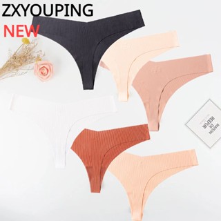 Zxyouping กางเกงชั้นใน ผ้าเรยอน เซ็กซี่ ไร้รอยต่อ รูปตัว V สําหรับผู้หญิง S-XL