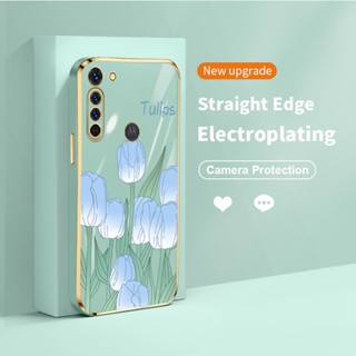 เคสโทรศัพท์มือถือ ซิลิโคน ทรงสี่เหลี่ยม ลายดอกทิวลิป หรูหรา สําหรับ Motorola Moto G8 G8 Play G8 Power G8 Power Lite