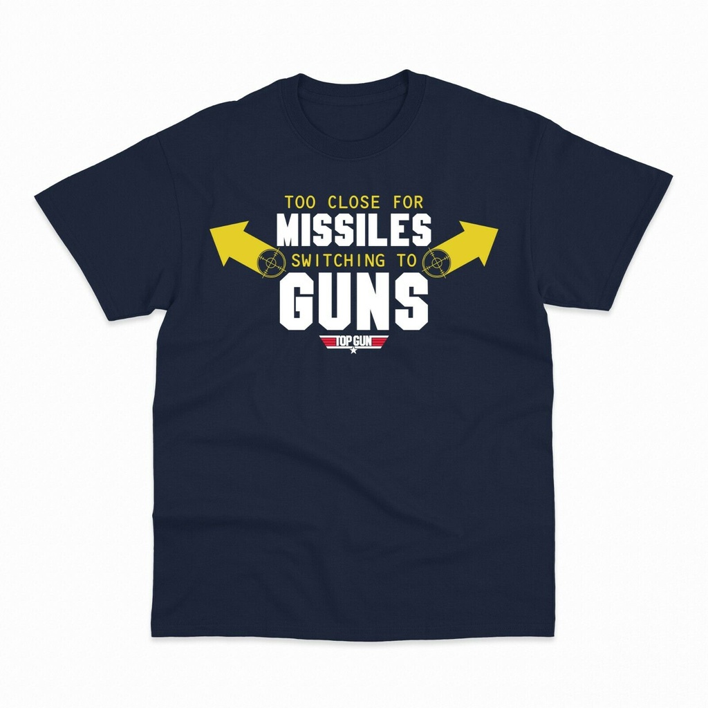 เสื้อคู่ - รูปแบบตลก Tshirts ย้อนยุค Top Gun Maverick ห่านงูพิษโลโก้เสื้อยืด_01