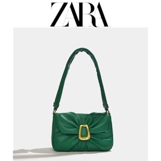 Zara กระเป๋าสะพายไหล่ หนังนิ่ม ทรงเมสเซนเจอร์ คุณภาพสูง สไตล์เรโทร สําหรับผู้หญิง