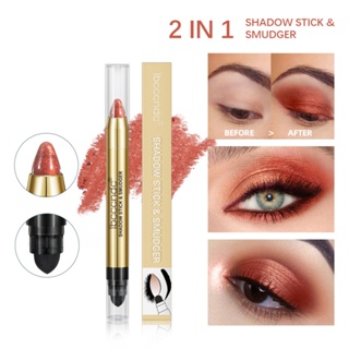 2-in-1 อายแชโดว์ชิมเมอร์ เนื้อแมตต์ กันน้ํา ติดทนนาน 6 สี