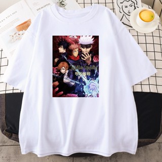 Cool Jujutsu Kaisen Cartoon Poster Women Men T-Shirt Harajuku INS Fashion Tshirt Korean Style Tops 2021 Summer Soft_03