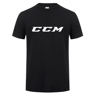 T-shirt Lyzh CCM เสื้อยืดแขนสั้น ผ้าฝ้าย พิมพ์ลายโลโก้ CCM ตลก แฟชั่นฤดูร้อน สําหรับผู้ชาย S-5XL