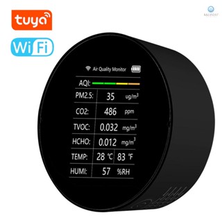 Tuya เครื่องตรวจจับคุณภาพอากาศ WiFi 7 In 1 PM2.5 TVOC CO2 HCHO อุณหภูมิความชื้น AQI TOOL-A2.29 อเนกประสงค์ สําหรับบ้าน ออฟฟิศ รถยนต์