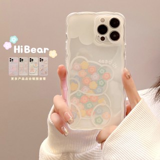 Phjm2 เคสโทรศัพท์มือถือ ซิลิโคน ลายดอกไม้ หมี 14 สไตล์ผู้หญิง สําหรับ iPhone 12 14 13pro max 12 Fresh X 8p 11