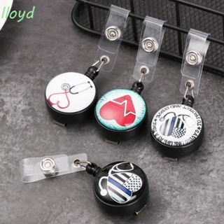 LLOYD Durable ID Badge Holder Business Card Retractable Badge Nurse Doctor Badge Holder Clip Card Holder Clip Office Supplies ID Card Name Tag Holder Name Card Holder Key Chain
