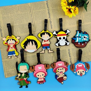 ป้ายแท็กกระเป๋าเดินทาง ลายการ์ตูนอนิเมะ One Piece Luffy Chopper แบบสร้างสรรค์