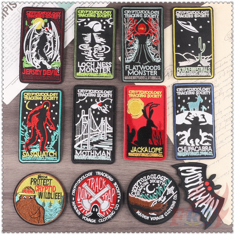 Punk:cryptozoology Tracking Society Iron บน Patch 1 ชิ้น Diy ปักเย็บ/เหล็กบนป้ายแพทช์ (M-11002)