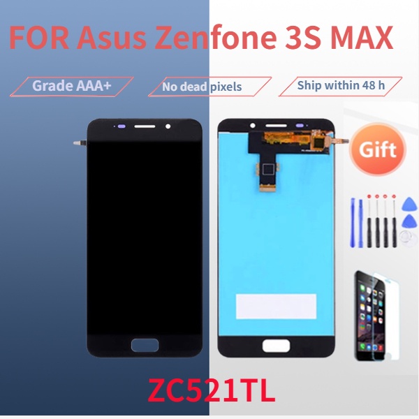 5.2 นิ้วสําหรับ ASUS Zenfone 3S Max ZC521TL LCD touch screen digitizer assembly, ZC521TL จอแสดงผล LC