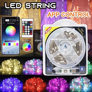 ไฟประดับ led APP DIYลื USB กระพริบตามเสียงเพลง ไฟกระพริบ LED ใช้ตกแต่ง บ้าน ประดับสวน ไฟประดับตกแต่ง ไฟตกแต่งร้าน