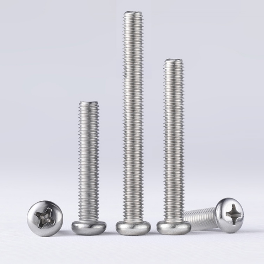 【YHL-3】น็อต สกรู หัวกลมหัวแพน แฉก / P+ สแตนเลส 304/เกลียวมิล หยาบ / Pan Head Phillip Machine Screw SUS304 M4 M5