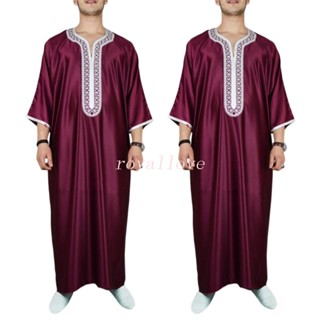 Royal Middle East Jubba Thobe สําหรับผู้ชายชาวซาอุดิอาหรับ Caftan อิสลาม Kaftan เสื้อผ้ามุสลิม