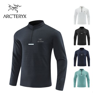 Arcteryx เสื้อยืดลําลอง แขนยาว มีซิปครึ่ง ระบายอากาศ แห้งเร็ว สําหรับผู้ชาย เหมาะกับการเล่นกีฬากลางแจ้ง