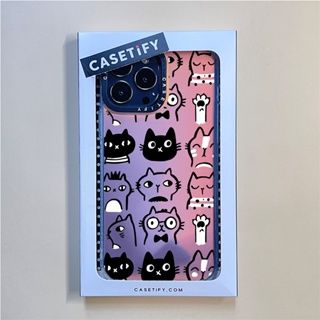 Casetify X เคสโทรศัพท์มือถือ PC TPU แข็ง ลายการ์ตูนสติกเกอร์เลเซอร์ สําหรับ IPhone 14 Pro MAX 14 Plus 13 Pro MAX 12 Pro MAX 11 Pro MAX XS MAX XR X