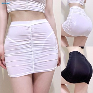 【HODRD】Skirt Mini Skirt Elastic Waistband Lingerie Mesh Micro Club Mini Skirt【Fashion】