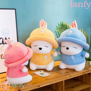 Lanfy ของเล่นตุ๊กตากระต่ายโร้ก นิ่ม การ์ตูน ของเล่นสําหรับเด็ก ตกแต่งบ้าน โซฟา เบาะ กระต่ายยัดไส้