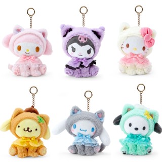 SANRIO พวงกุญแจ จี้ตุ๊กตาแมว Kuromi Hello Kitty Melody Cinnamoroll น่ารัก