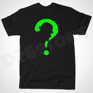 เสื้อแขนสั้น เสื้อยืดผ้าหนา แขนสั้น เสื้อยืด พิมพ์ลาย The Riddler Edwar