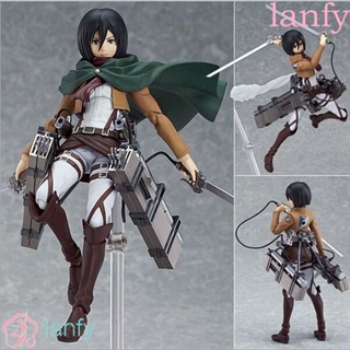 Lanfy ฟิกเกอร์พีวีซี ผ่าพิภพไททัน ขนาดเล็ก Levi Ackerman Eren Jaeger สําหรับตกแต่งบ้าน 203 207 213