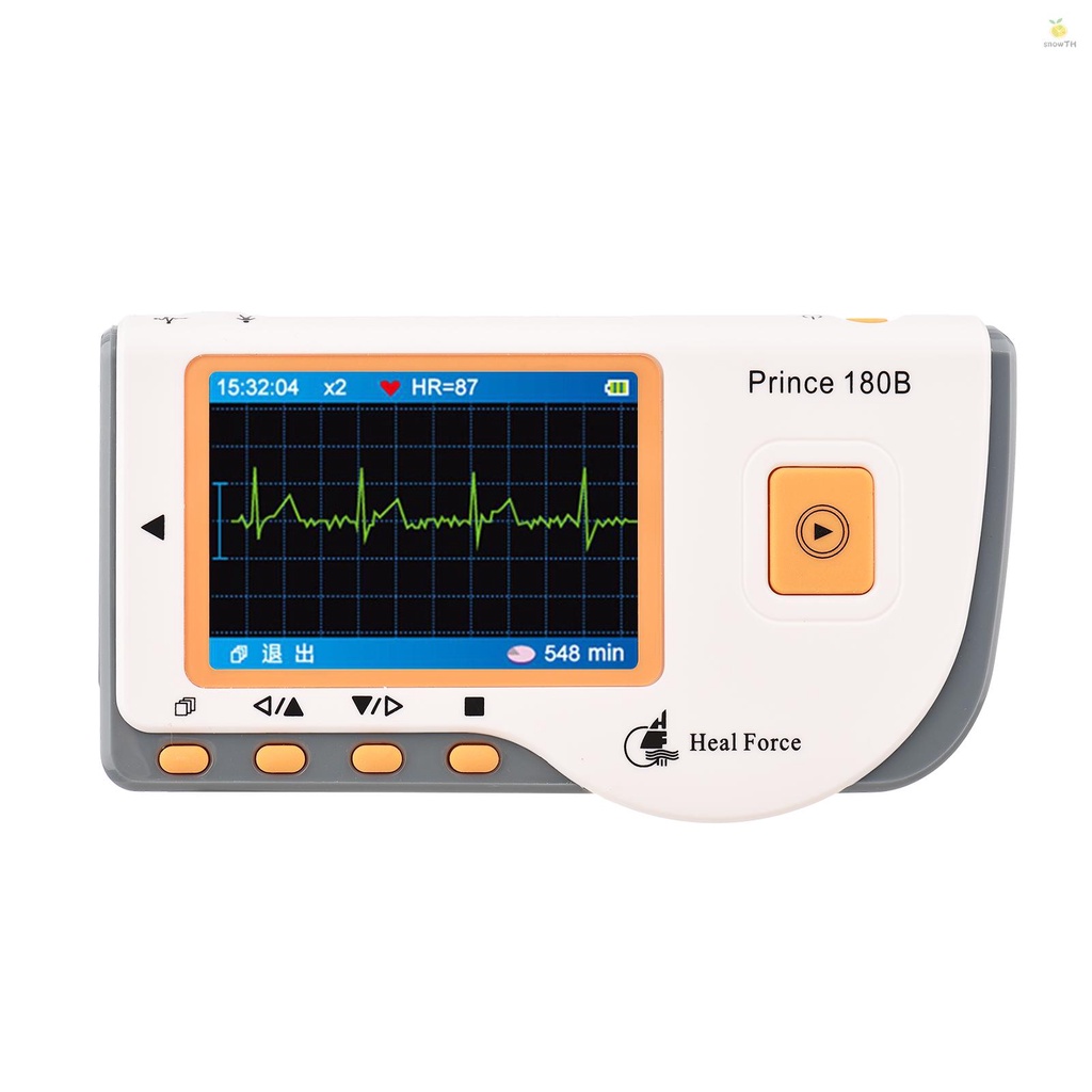 {fash} Heal Force PC-180B0 เครื่องวัดอัตราการเต้นของหัวใจ ECG แบบพกพา หน้าจอ LCD EKG พร้อมสาย USB