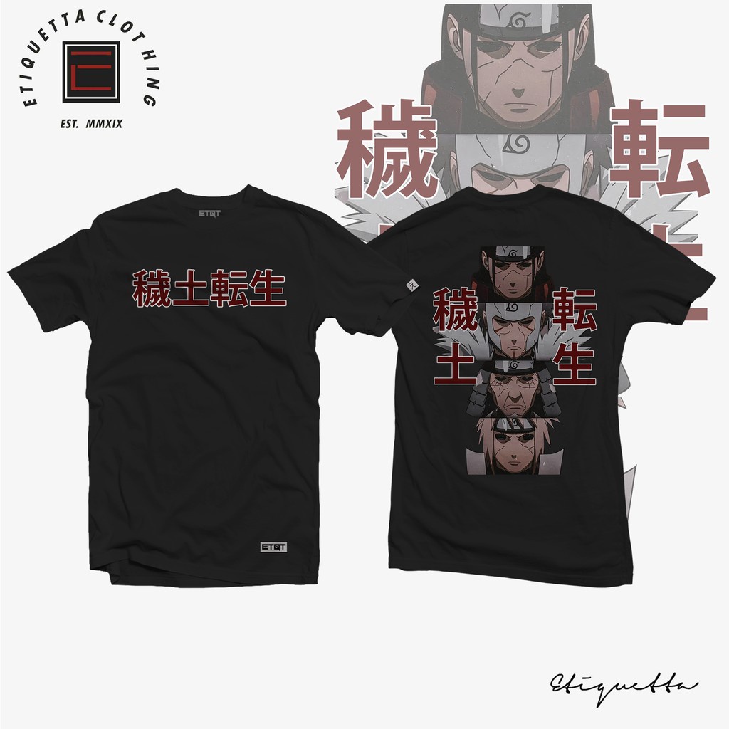 พร้อมส่ง Anime Shirt - ETQTCo. - Naruto - Hokage Edo Tensei การเปิดตัวผลิตภัณฑ์ใหม่ T-shirt