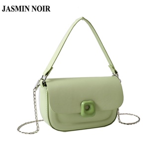 Jasmin NOIR กระเป๋าสะพายไหล่ หนัง PU ขนาดเล็ก แต่งสายโซ่คล้อง สําหรับสตรี