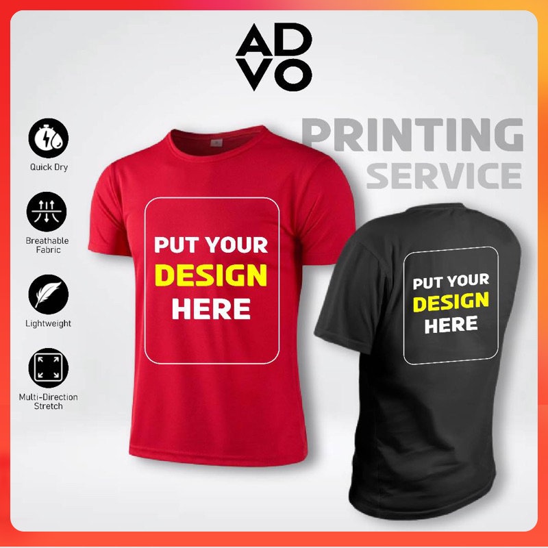 ADVO T-shirt Printing Service มีจําหน่ายขั้นต่ํา 10 ชิ้น (DO NOT PLACE ORDER)