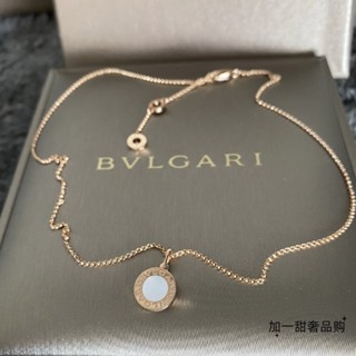 [พร้อมส่ง] Bvlgari สร้อยคอไข่มุก สีขาว สีโรสโกลด์