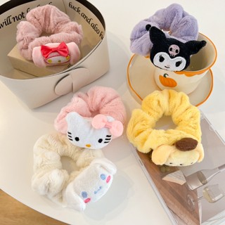 ที่คาดผม ผ้ากํามะหยี่ขนนิ่ม ลายการ์ตูน Sanrio melody kuromi Cinnamoroll pom pom purin pochacco (1.8)