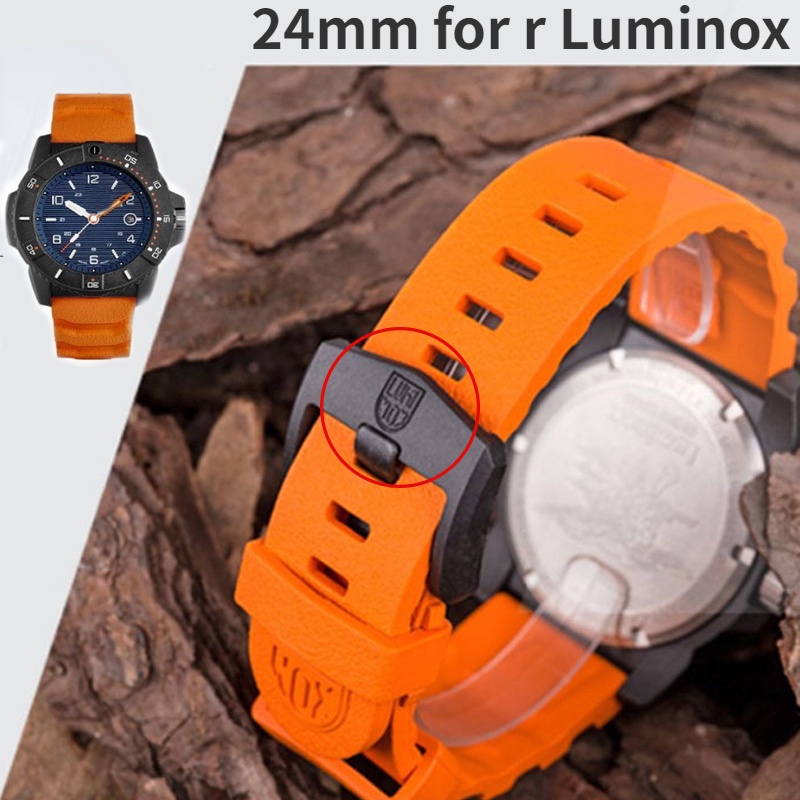 สายนาฬิกาข้อมือ ยางซิลิโคนนิ่ม กันน้ํา 24 มม. สําหรับผู้ชาย Luminox 3749 3801 3805 3603 3740 3501