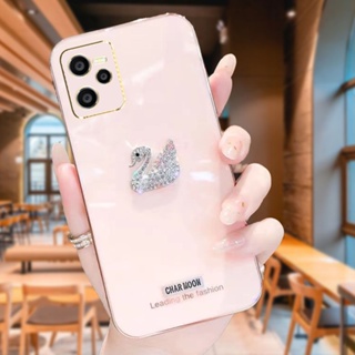 เคสโทรศัพท์ สําหรับ OPPO A77S A57 2022 A77 A95 A74 4G 5G A94 A93 Reno 5F 4F มือถือนิ่ม กันกระแทก ปิดด้านหลัง ลายหงส์คริสตัล