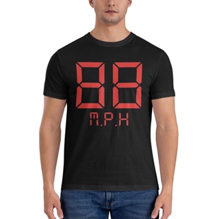 เสื้อยืด พิมพ์ลายมาตรวัดความเร็ว Delorean 88Mph สร้างสรรค์ ของขวัญยอดนิยม สําหรับผู้ชาย