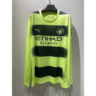 Fans * 2324 Manchester City Erke เสื้อเชิ้ต แขนยาว ลําลอง คุณภาพสูง เหมาะกับการเล่นกีฬา ฟุตบอล ไซซ์ S-2XL