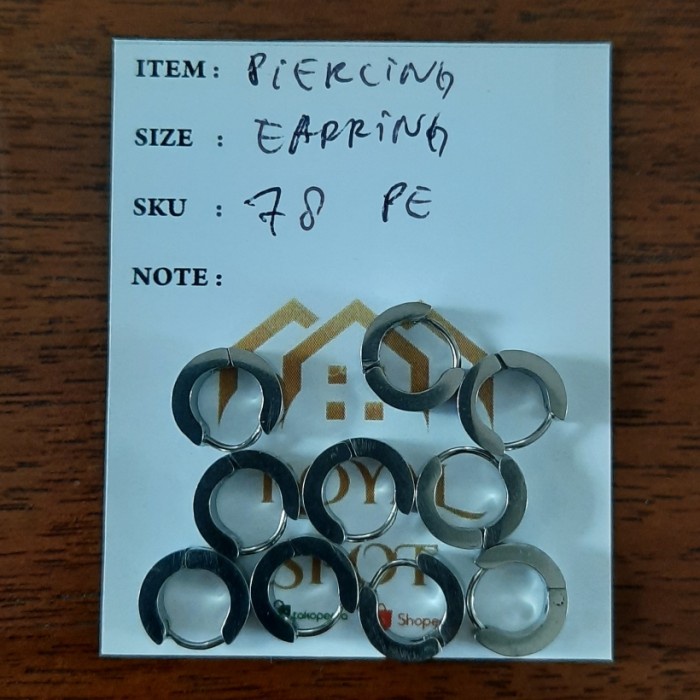 PIERCING EARRINGS ROUND PIERCING EARRINGS SURGICAL STEEL ไม่ใช่ไทเทเนียม PE78