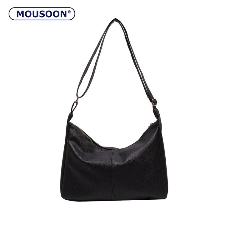 Mousoon กระเป๋าสะพายแฟชั่นและเรียบง่ายสําหรับผู้หญิงกระเป๋าวินเทจ